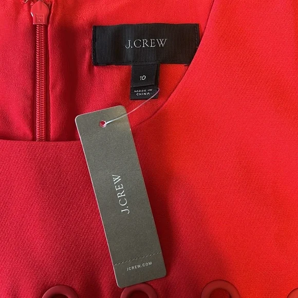 NWT. J. Crew sleeveless dress with grommet details - Picture 4 of 4